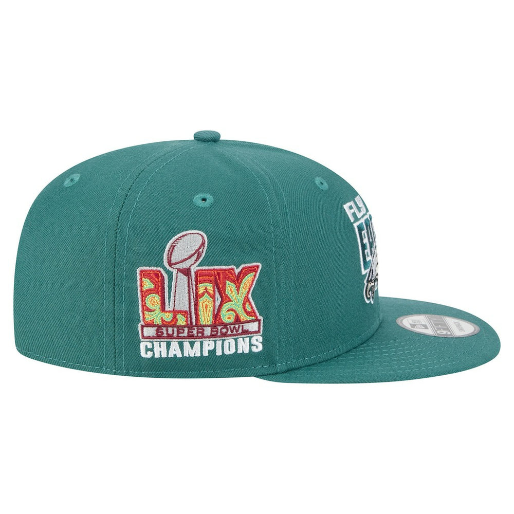 NFL Philadelphia Eagles Super Bowl LIX Champions Side Patch 9FIFTY Snapback Hat