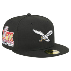 NFL Philadelphia Eagles Super Bowl LIX Champions Historic Side Patch 59FIFTY Fitted Hat