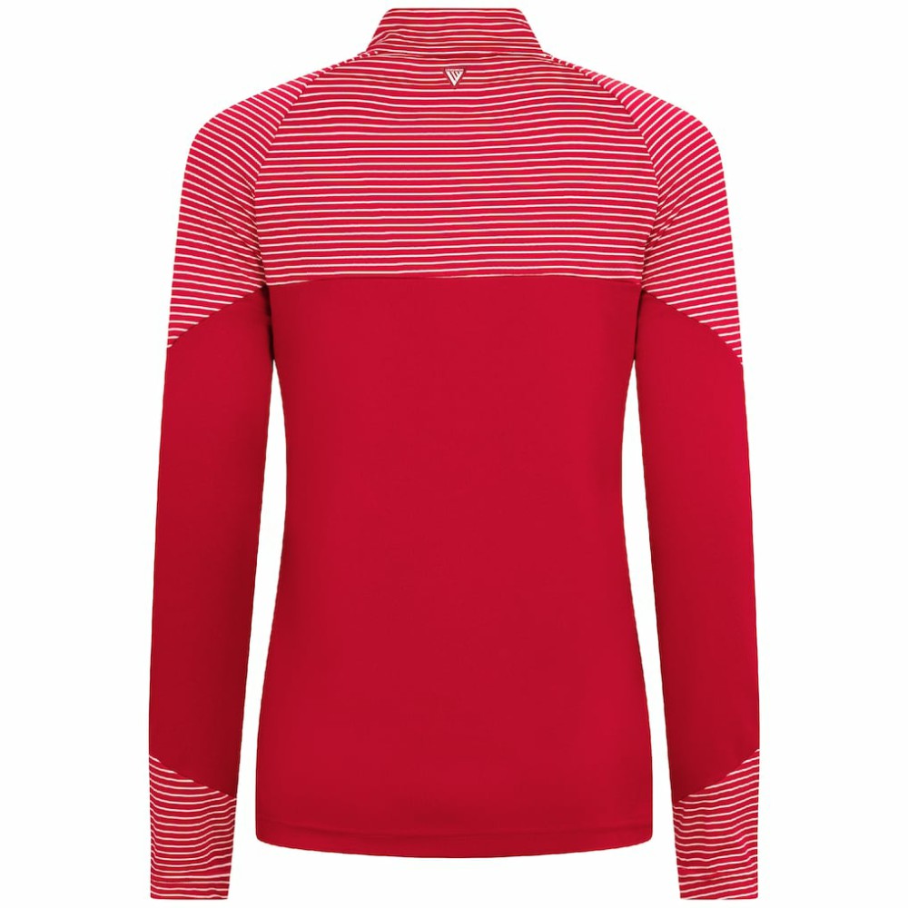 Washington Nationals Levelwear Women's Classic Stripes Insignia 2.0 Raglan Quarter-Zip Top - Red