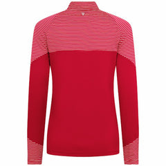 Washington Nationals Levelwear Women's Classic Stripes Insignia 2.0 Raglan Quarter-Zip Top - Red