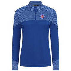 Chicago Cubs Levelwear Women's Classic Stripes Insignia 2.0 Raglan Quarter-Zip Top - Royal