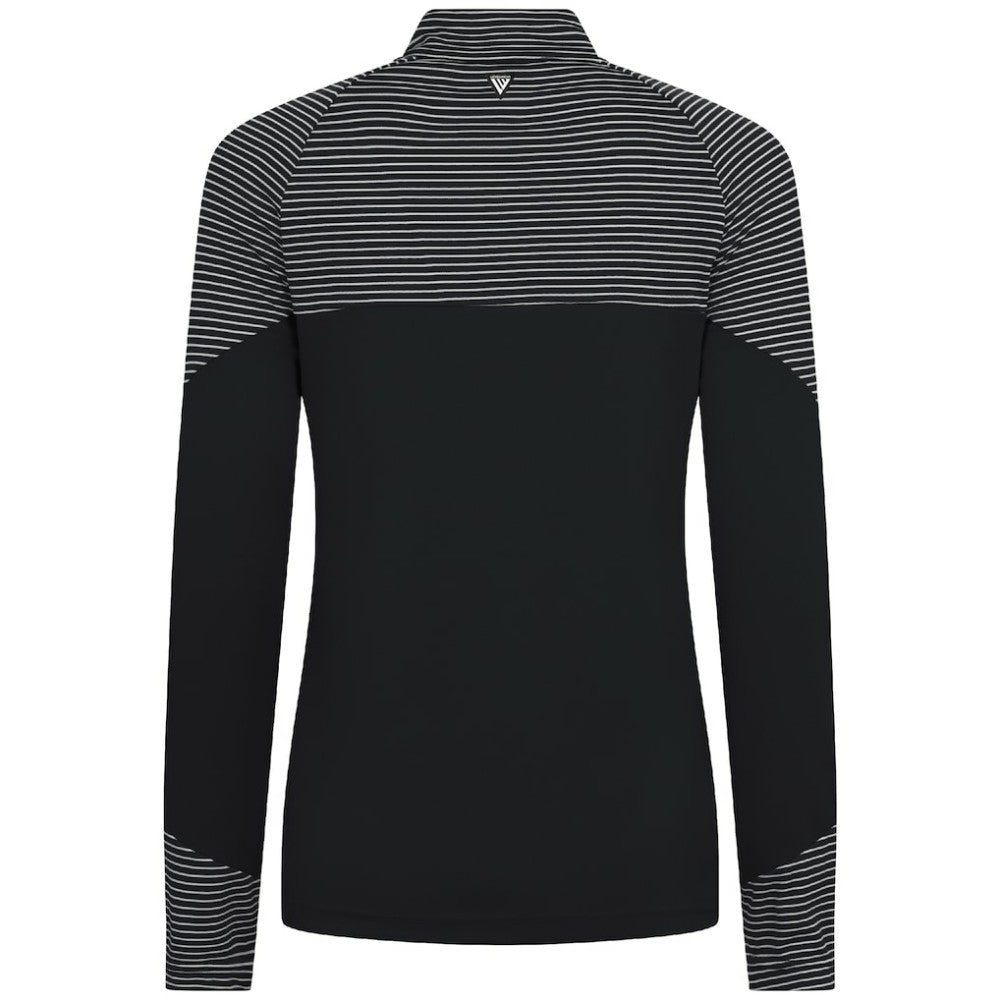 Pittsburgh Pirates Levelwear Women's Classic Stripes Insignia 2.0 Raglan Quarter-Zip Top - Black