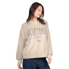Cleveland Guardians G-III 4Her by Carl Banks Women's Oversized Vet II Sweatshirt - Sand
