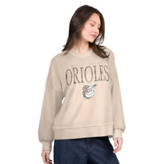 Baltimore Orioles G-III 4Her by Carl Banks Women's Oversized Vet II Sweatshirt - Sand