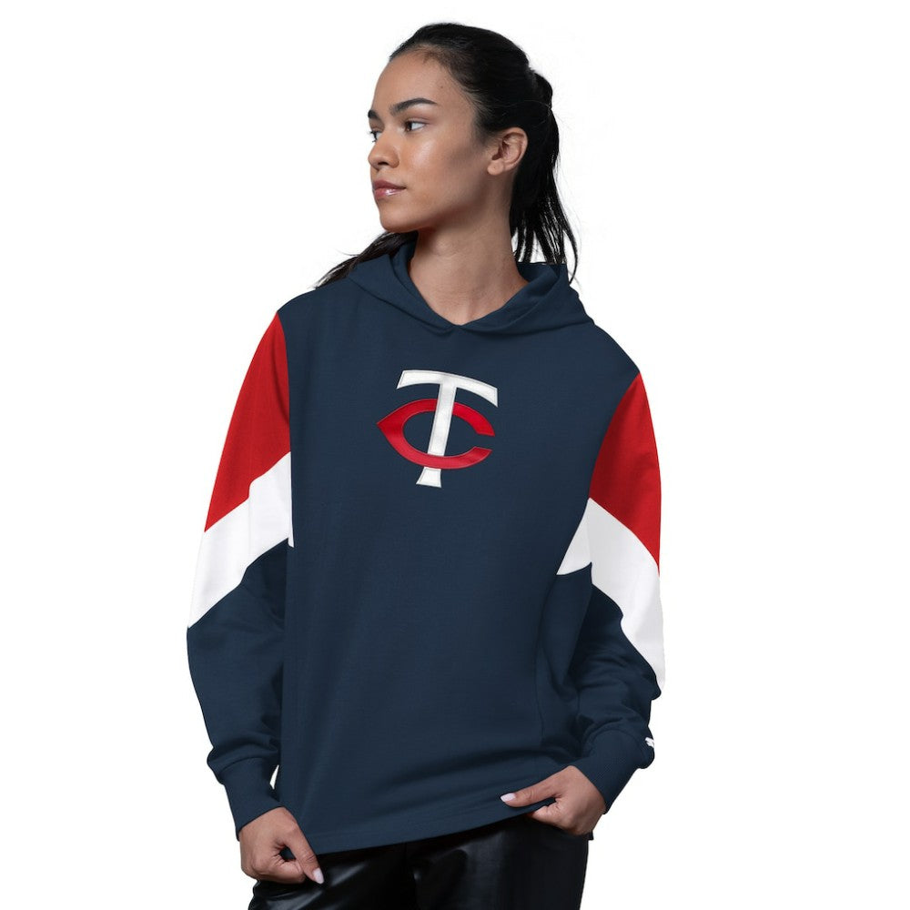 Minnesota Twins Starter Women's Scrimmage Pullover Hoodie - Navy