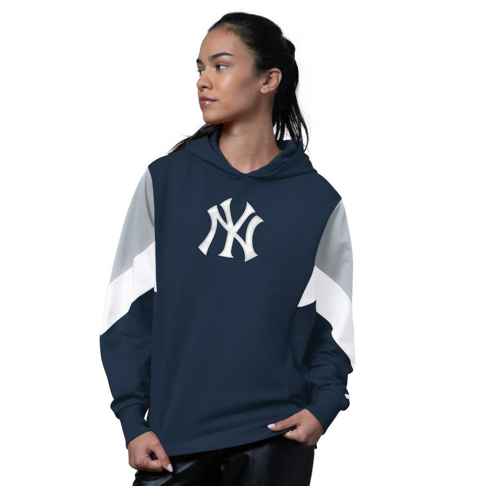 New York Yankees Starter Women's Scrimmage Pullover Hoodie - Navy