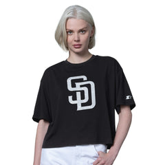 San Diego Padres Starter Women's Holy Grail Boxy Cropped T-Shirt - Black