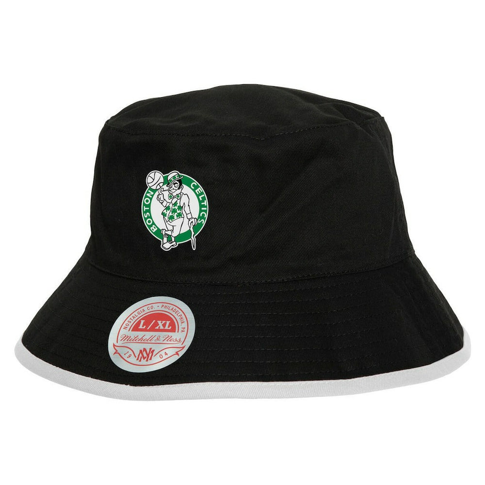 Boston Celtics Flip It Reversible Bucket Hat - Black | Mitchell & Ness cheap