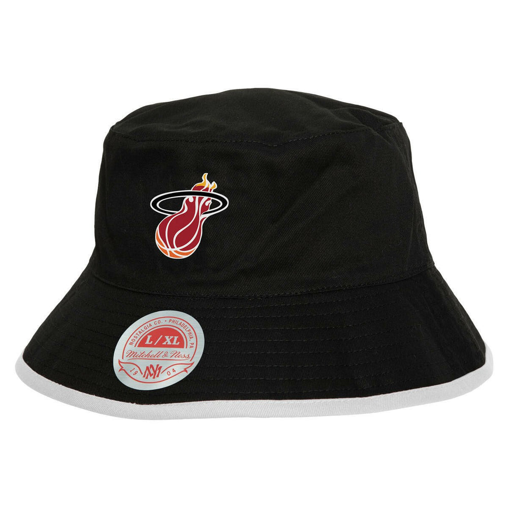 Miami Heat Flip It Reversible Bucket Hat - Black | Mitchell & Ness sale