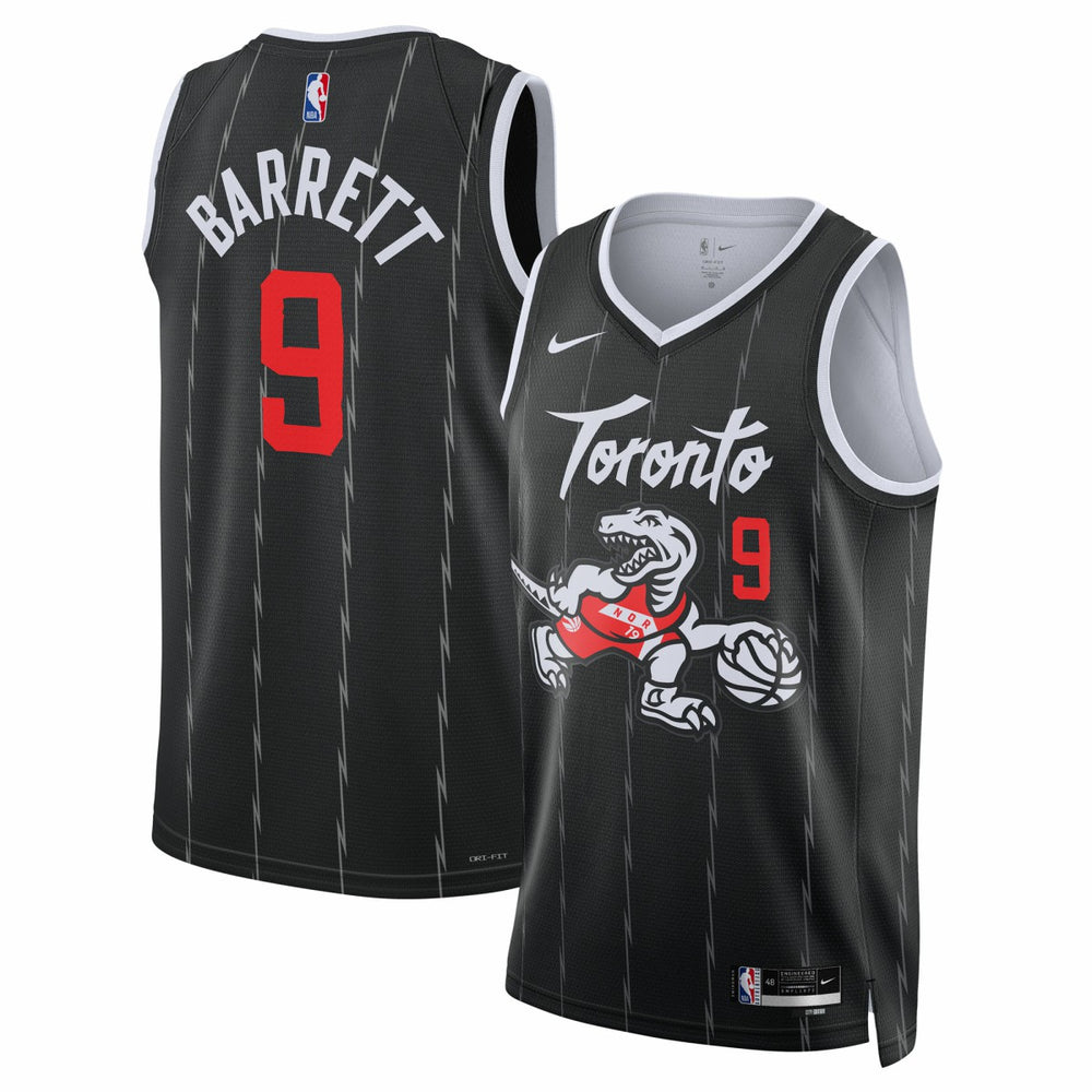 RJ Barrett Toronto Raptors Unisex 2025/26 Swingman Jersey - Black - City Edition | Nike for sale