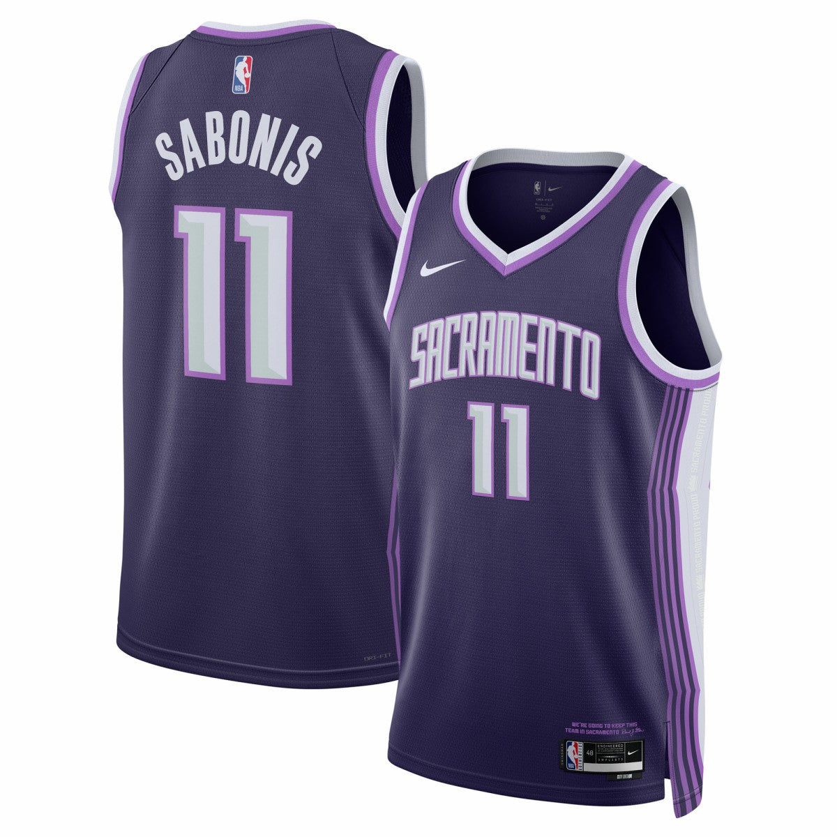 Domantas Sabonis Sacramento Kings Unisex 2025/26 Swingman Jersey - Purple - City Edition | Nike outlet