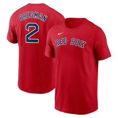 Alex Bregman Boston Red Sox Fuse Name & Number T-Shirt - Red | Nike