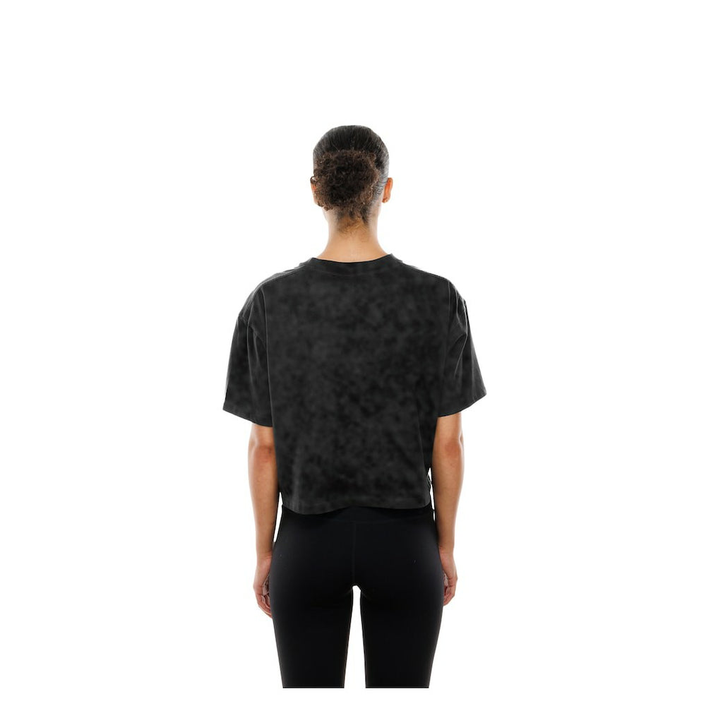NFL Dallas Cowboys Women's Boxy Cropped Sport Night Mineral Wash T-Shirt