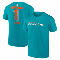NFL Miami Dolphins #1 Dad Jersey T-Shirt