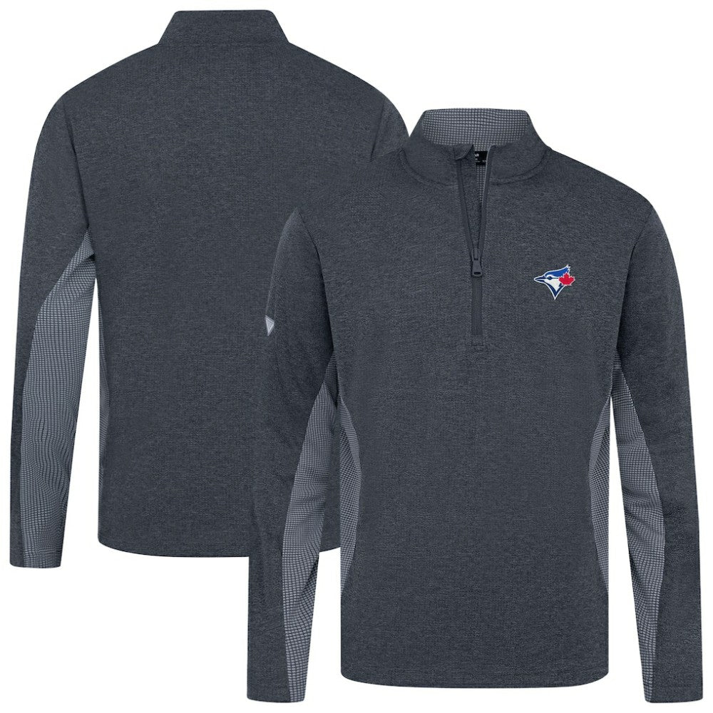 Toronto Blue Jays Levelwear Waffle Insignia 2.0 Quarter-Zip Pullover Top - Gray
