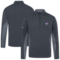 Toronto Blue Jays Levelwear Waffle Insignia 2.0 Quarter-Zip Pullover Top - Gray