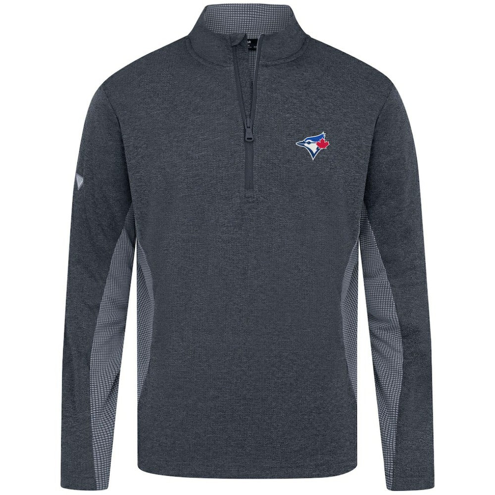 Toronto Blue Jays Levelwear Waffle Insignia 2.0 Quarter-Zip Pullover Top - Gray