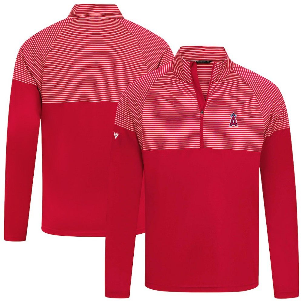 Los Angeles Angels Levelwear Classic Stripes Insignia 2.0 Pullover - Red