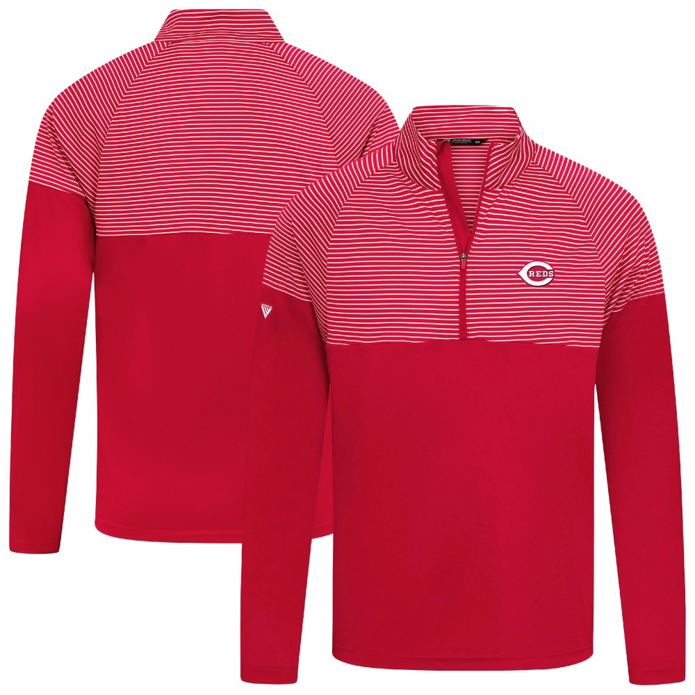 Cincinnati Reds Levelwear Classic Stripes Insignia 2.0 Pullover - Red