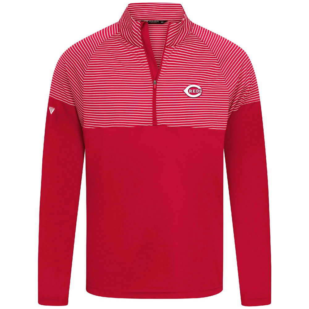 Cincinnati Reds Levelwear Classic Stripes Insignia 2.0 Pullover - Red
