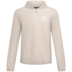 Atlanta Braves Levelwear Action Insignia 2.0 Pullover Hoodie - Khaki