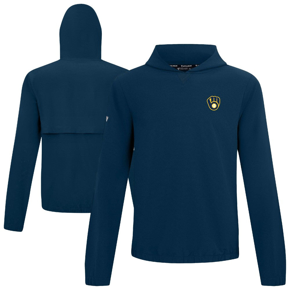 Milwaukee Brewers Levelwear Action Insignia 2.0 Pullover Hoodie - Navy