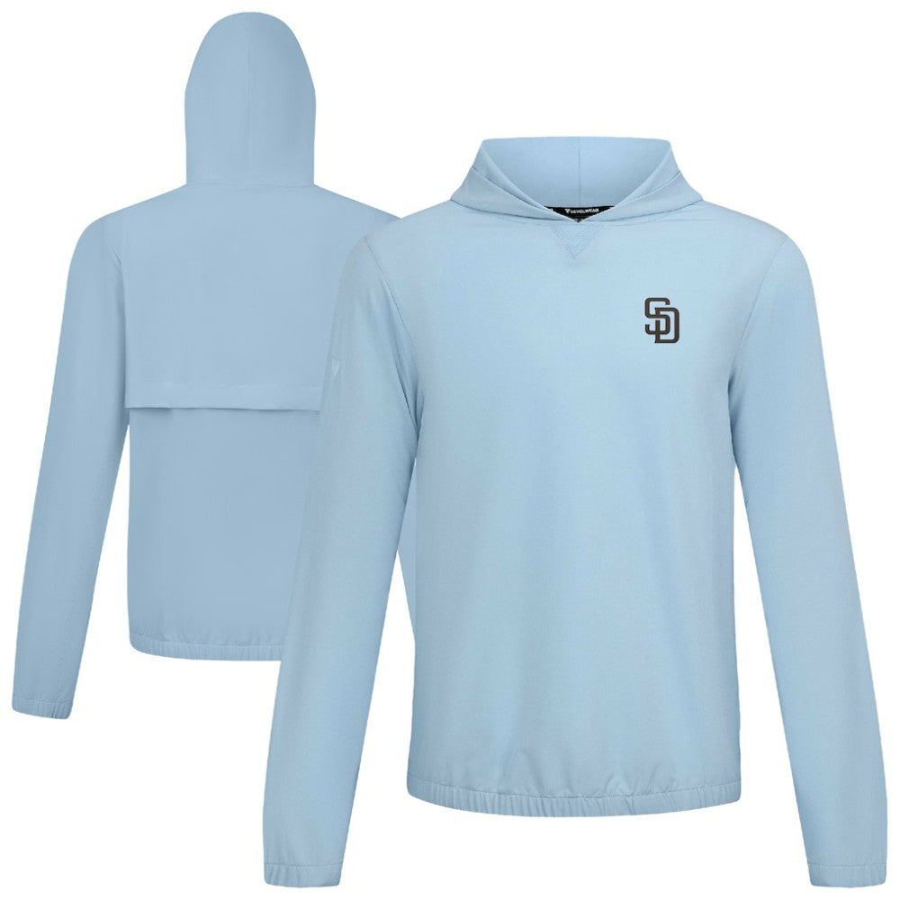 San Diego Padres Levelwear Action Insignia 2.0 Pullover Hoodie - Light Blue