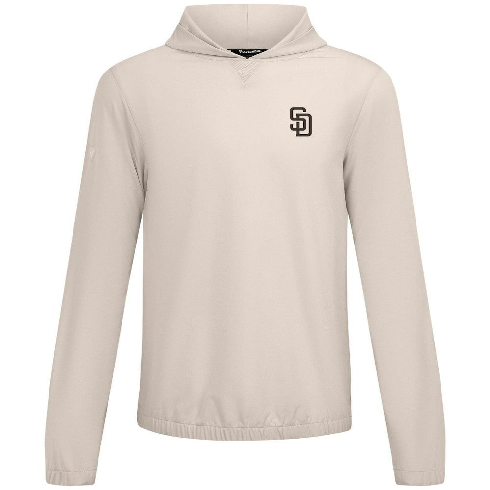San Diego Padres Levelwear Action Insignia 2.0 Pullover Hoodie - Khaki