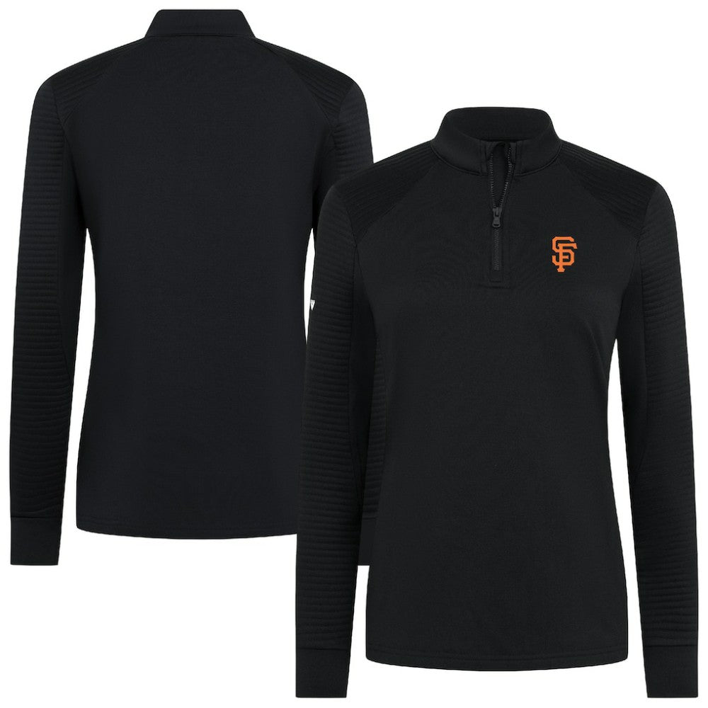 San Francisco Giants Levelwear Women's Power Insignia 2.0 Quarter-Zip Pullover Top - Black