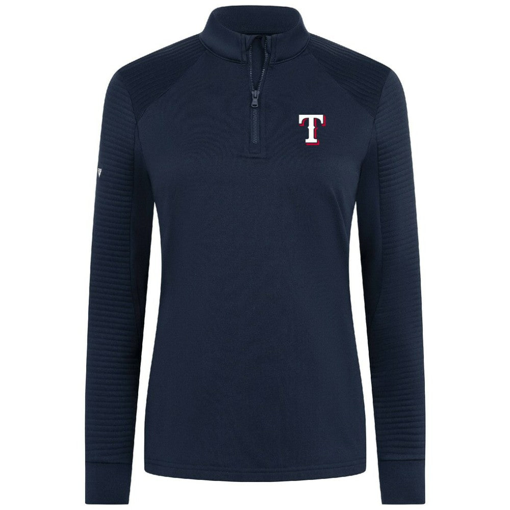 Texas Rangers Levelwear Women's Power Insignia 2.0 Quarter-Zip Pullover Top - Navy