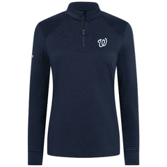 Washington Nationals Levelwear Women's Power Insignia 2.0 Quarter-Zip Pullover Top - Navy