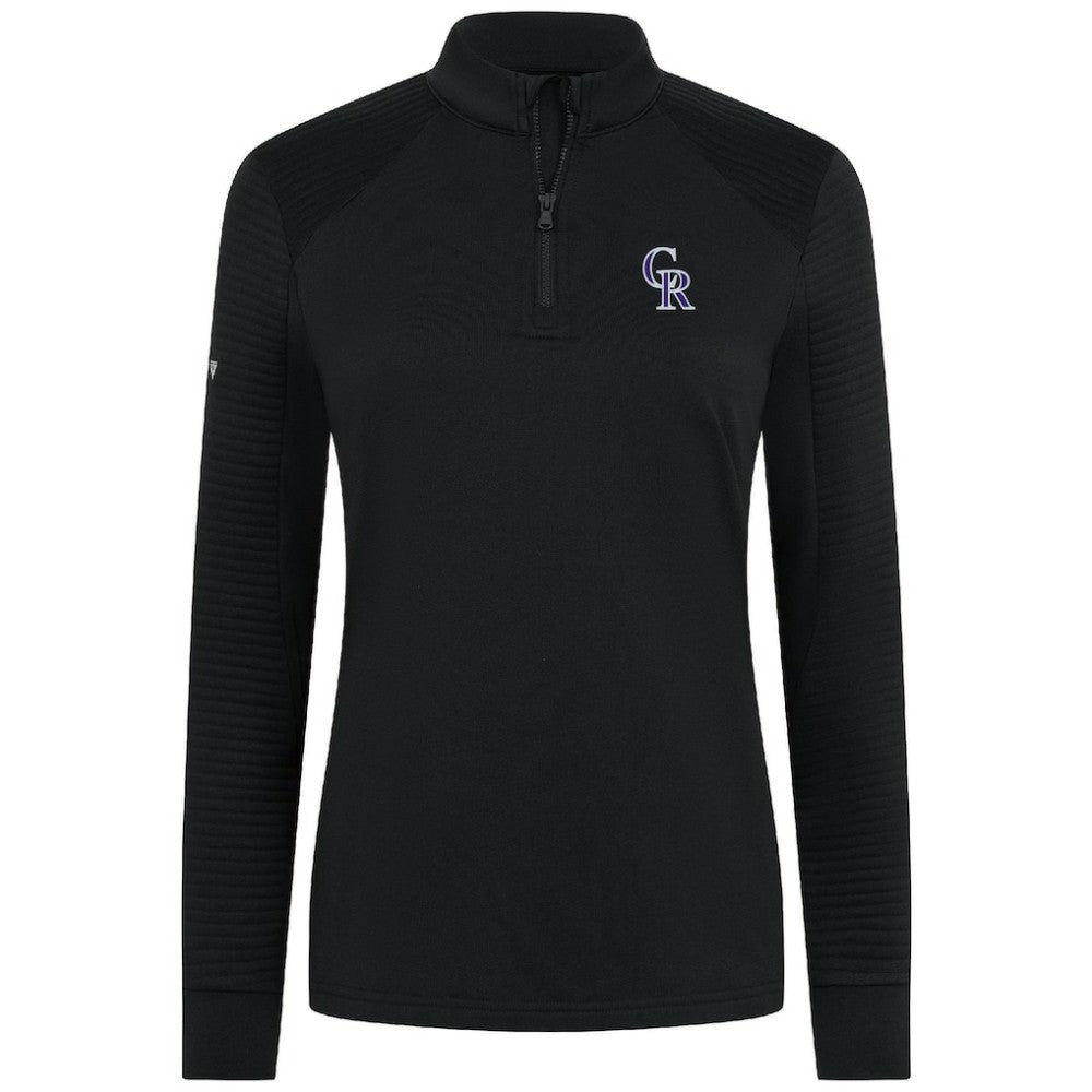 Colorado Rockies Levelwear Women's Power Insignia 2.0 Quarter-Zip Pullover Top - Black