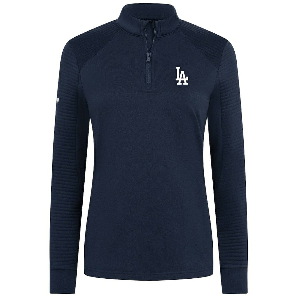 Los Angeles Dodgers Levelwear Women's Power Insignia 2.0 Quarter-Zip Pullover Top - Navy