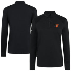 Baltimore Orioles Levelwear Women's Power Insignia 2.0 Quarter-Zip Pullover Top - Black