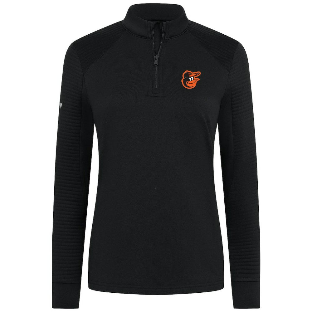 Baltimore Orioles Levelwear Women's Power Insignia 2.0 Quarter-Zip Pullover Top - Black