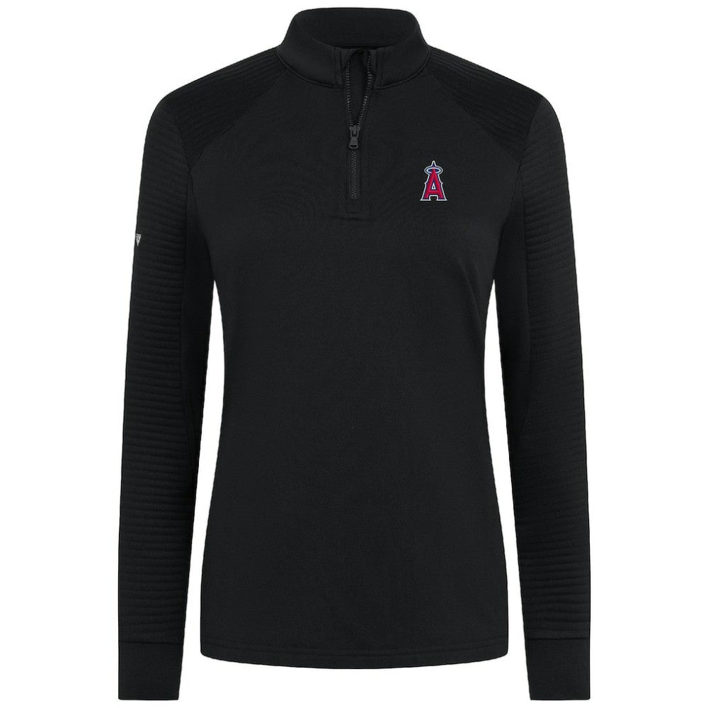 Los Angeles Angels Levelwear Women's Power Insignia 2.0 Quarter-Zip Pullover Top - Black