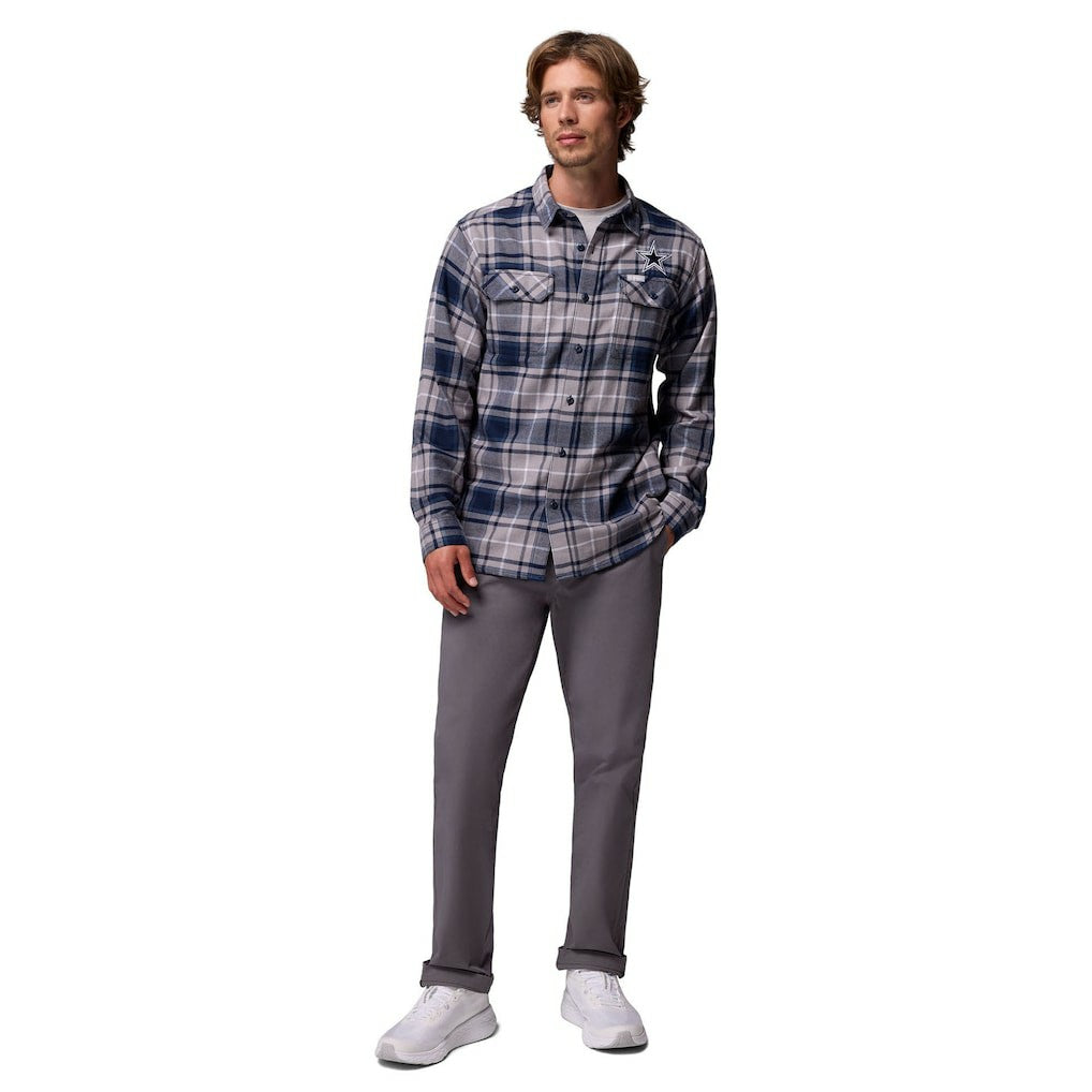 NFL Dallas Cowboys Flare Gun Long-Sleeve Button-Up Flannel Shirt