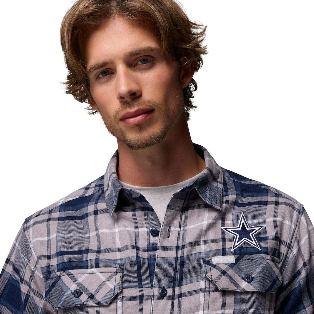 NFL Dallas Cowboys Flare Gun Long-Sleeve Button-Up Flannel Shirt