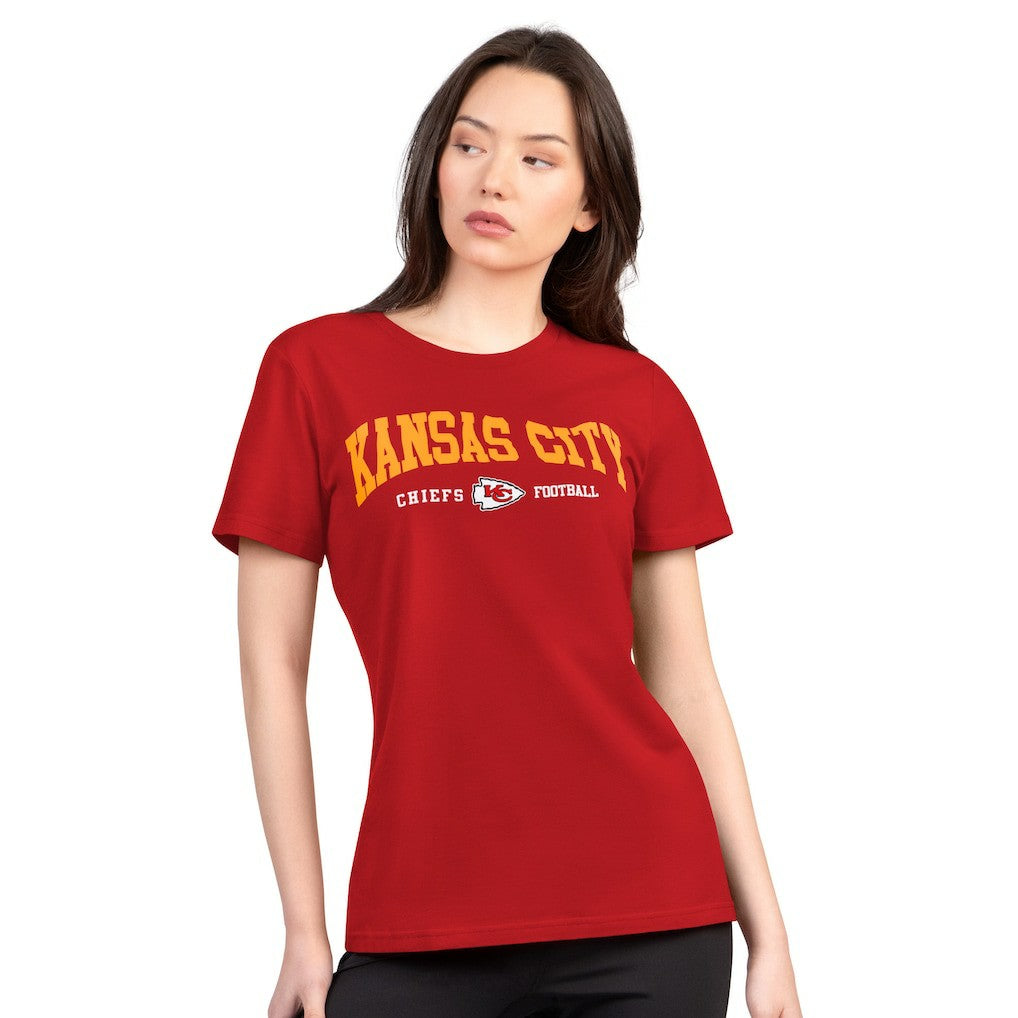 NFL Kansas City Chiefs G-III 4Her by Carl Banks Women's Super-Slim Lightweight Winning Crew T-Shirt