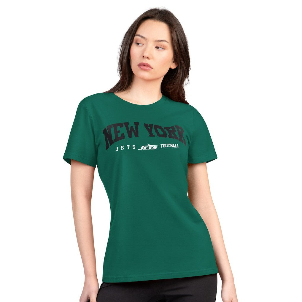 NFL New York Jets G-III 4Her by Carl Banks Women's Super-Slim Lightweight Winning Crew T-Shirt