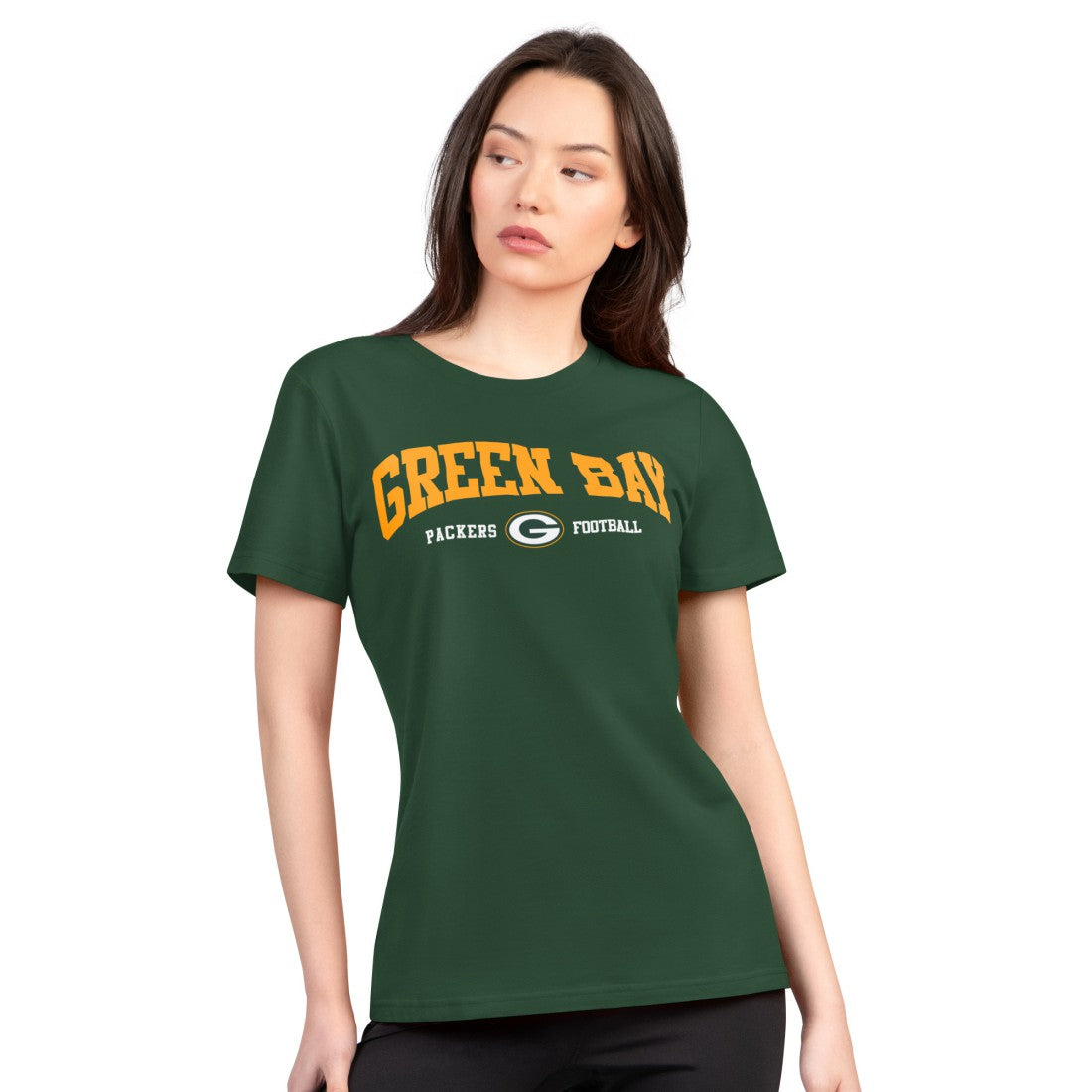 NFL Green Bay Packers G-III 4Her by Carl Banks Women's Super-Slim Lightweight Winning Crew T-Shirt
