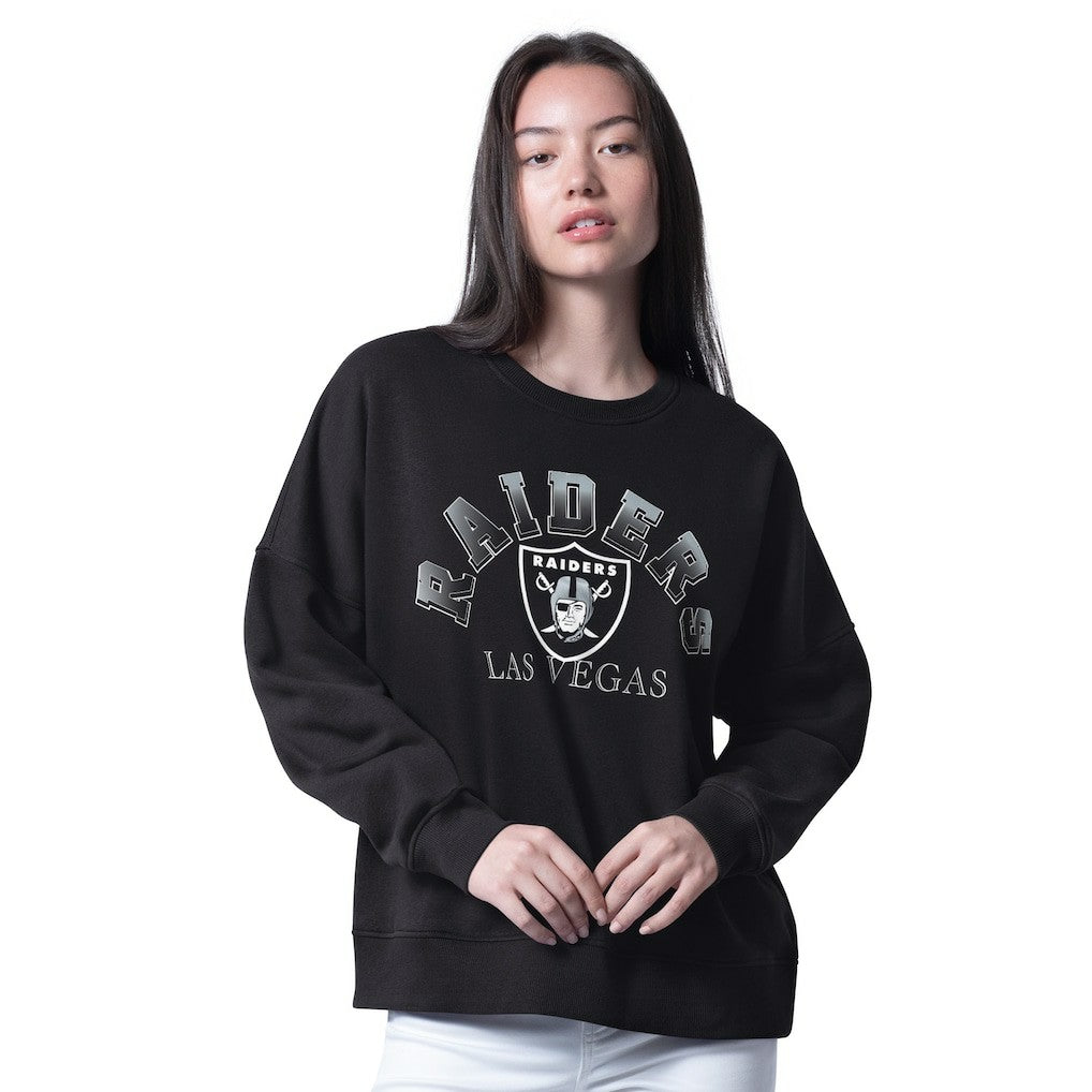 NFL Las Vegas Raiders G-III 4Her by Carl Banks Women's Oversized Feud Sweatshirt