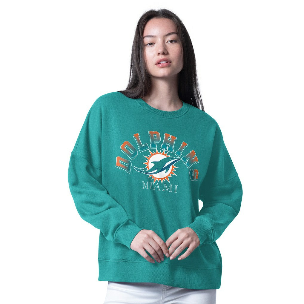 NFL Miami Dolphins G-III 4Her by Carl Banks Women's Oversized Feud Sweatshirt