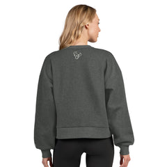 NFL Houston Texans Starter Women's Show Up Cropped Fleece Pullover Sweatshirt