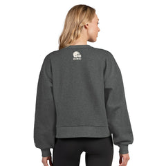 NFL Cleveland Browns Starter Women's Show Up Cropped Fleece Pullover Sweatshirt