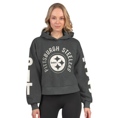 NFL Pittsburgh Steelers Starter Women's Star Player Cropped Fleece Pullover Hoodie