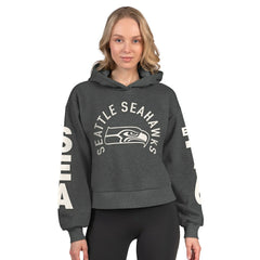 NFL Seattle Seahawks Starter Women's Star Player Cropped Fleece Pullover Hoodie