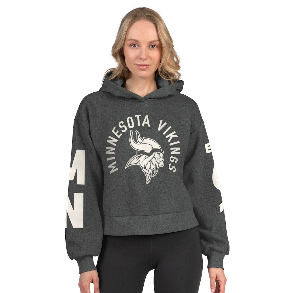 NFL Minnesota Vikings Starter Women's Star Player Cropped Fleece Pullover Hoodie