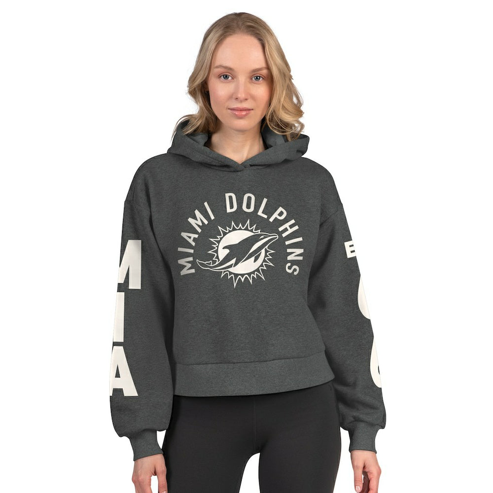 NFL Miami Dolphins Starter Women's Star Player Cropped Fleece Pullover Hoodie