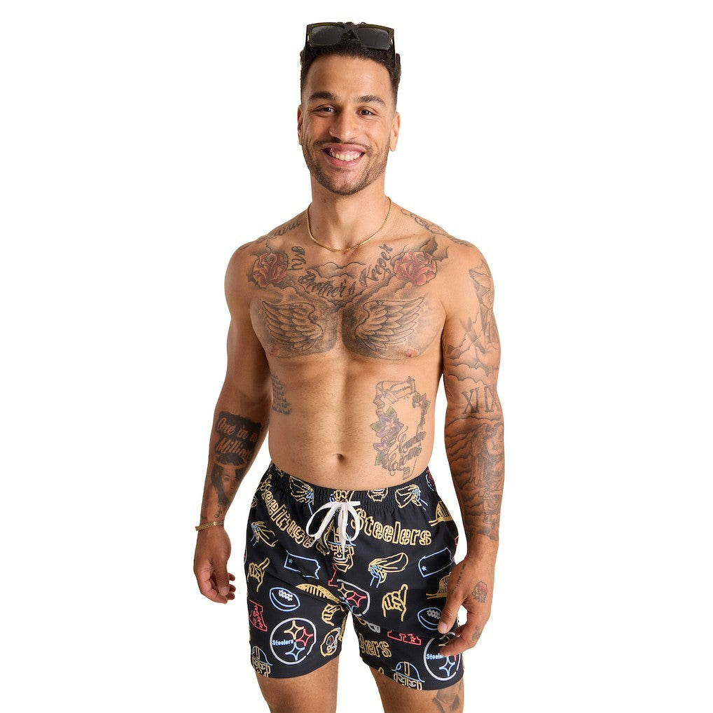 NFL Pittsburgh Steelers Chubbies The Neon 5.5" Classic Lined Swim Trunks
